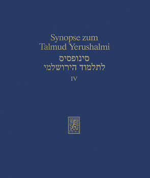 Synopse zum Talmud Yerushalmi von Becker,  Hans-Jürgen, Ipta,  Kerstin, Reeg,  Gottfried, Schaefer,  Peter