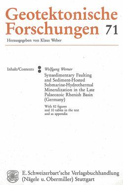 Synsedimentary Faulting and Sediment-Hosted Submarine-Hydrothermal Mineralization in the Late Palaeozoic Rhenish Basin (Germany) von Werner,  Wolfgang