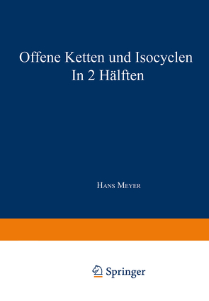 Synthese der Kohlenstoffverbindungen von Meyer,  Dr. Hans