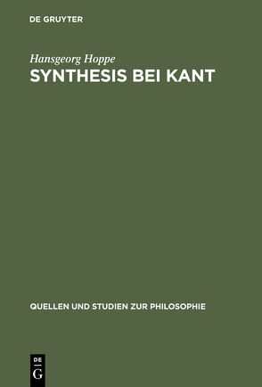 Synthesis bei Kant von Hoppe,  Hansgeorg