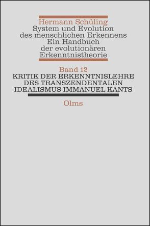 System und Evolution des menschlichen Erkennens von Schüling,  Hermann