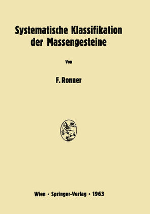 Systematische Klassifikation der Massengesteine von Ronner,  Felix