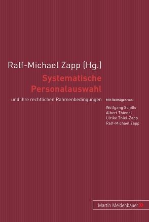 Systematische Personalauswahl von Zapp,  Ralf M.