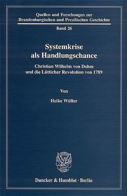 Systemkrise als Handlungschance. von Wüller,  Heike