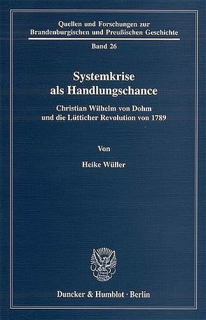 Systemkrise als Handlungschance. von Wüller,  Heike