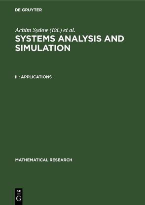 Systems Analysis and Simulation / Applications von Sydow,  Achim, Thoma,  Manfred, Vichnevetski,  Robert