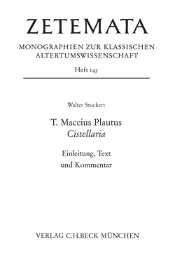 T. Maccius Plautus. Cistellaria von Stockert,  Walter