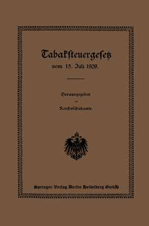 Tabaksteuergesetz vom 15. Juli 1909