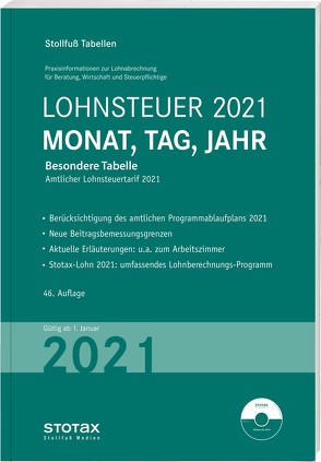 Tabelle, Lohnsteuer 2021 Monat, Tag, Jahr