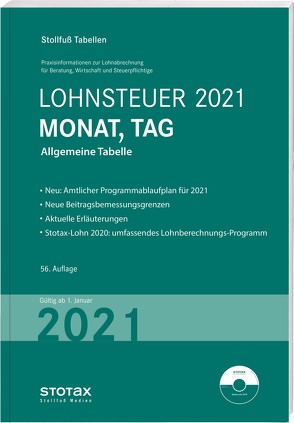 Tabelle, Lohnsteuer 2021 Monat, Tag