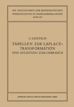 Tabellen zur Laplace-Transformation und Anleitung zum Gebrauch von Doetsch,  Gustav