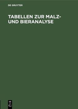 Tabellen zur Malz- und Bieranalyse von Doemens