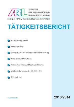 Tätigkeitsbericht der ARL 2013/2014