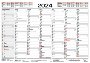 Tafelkalender A3 2024 von Korsch Verlag