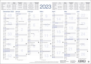 Tafelkalender A4 2023. Praktischer Jahresplaner für den Schreibtisch oder an der Wand. Terminkalender mit Vorder- und Rückseite. Jahreskalender zum Eintragen von Heye