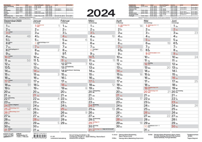 Tafelkalender A5 2024 von Korsch Verlag