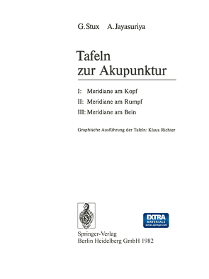 Tafeln zur Akupunktur von Jayasuriya,  A., Stux,  G.