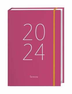 Tages-Kalenderbuch A5, pink 2024