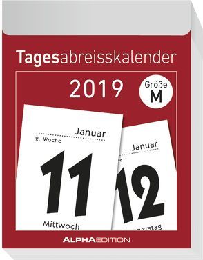 Tagesabreißkalender L 2019 von ALPHA EDITION