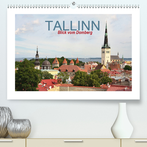 Tallinn Blick vom Domberg (Premium, hochwertiger DIN A2 Wandkalender 2021, Kunstdruck in Hochglanz) von Schwarze,  Nina