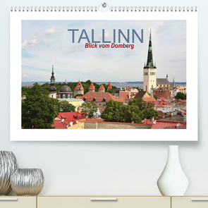 Tallinn Blick vom Domberg (Premium, hochwertiger DIN A2 Wandkalender 2022, Kunstdruck in Hochglanz) von Schwarze,  Nina