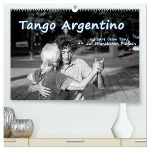 Tango Argentino – Paare beim Tanz auf öffentlichen Plätzen (hochwertiger Premium Wandkalender 2024 DIN A2 quer), Kunstdruck in Hochglanz von Hoffmann,  Klaus