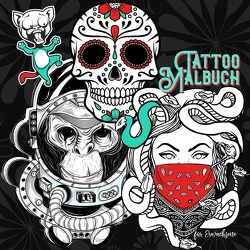 Tattoo Malbuch für Erwachsene von Grafik,  Musterstück