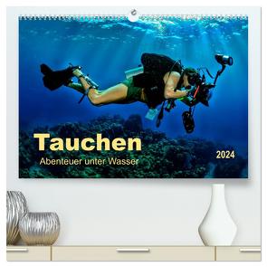 Tauchen – Abenteuer unter Wasser (hochwertiger Premium Wandkalender 2024 DIN A2 quer), Kunstdruck in Hochglanz von Roder,  Peter