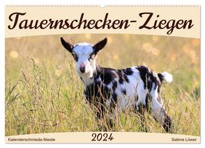 Tauernschecken-Ziegen (Wandkalender 2024 DIN A2 quer), CALVENDO Monatskalender von Löwer,  Sabine