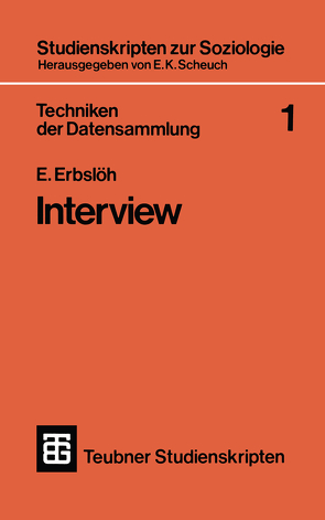 Techniken der Datensammlung 1 von Erbslöh,  E.