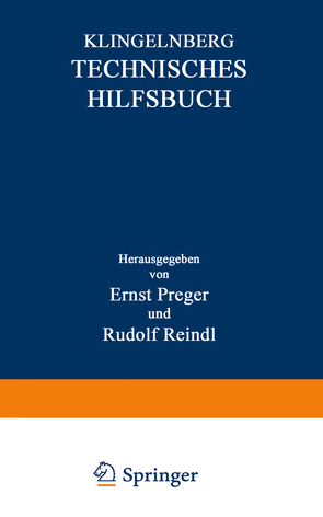 Technisches Hilfsbuch von Klingelnberg,  W. Ferd, Preger,  Ernst, Reindl,  Rudolf