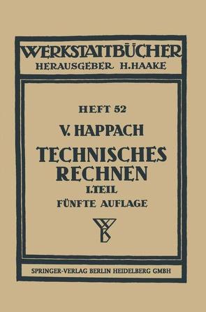 Technisches Rechnen von Happach,  V.