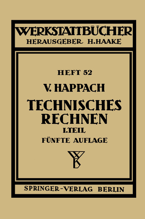 Technisches Rechnen von Happach,  V.