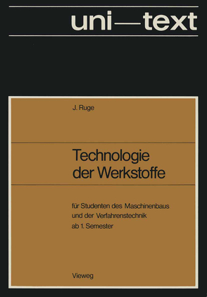 Technologie der Werkstoffe von Ruge,  Jürgen