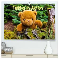 Teddys in Aktion (hochwertiger Premium Wandkalender 2024 DIN A2 quer), Kunstdruck in Hochglanz von Sigwarth,  Karin