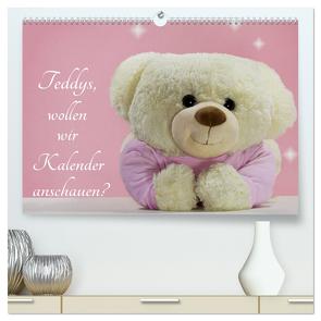 Teddys, wollen wir Kalender anschauen? (hochwertiger Premium Wandkalender 2024 DIN A2 quer), Kunstdruck in Hochglanz von brigitte jaritz,  photography