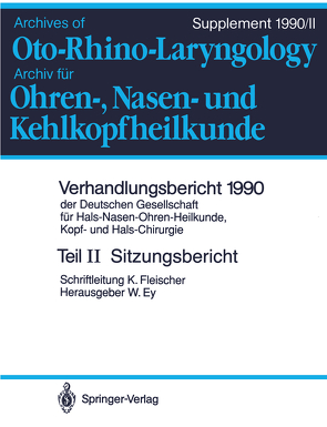 Teil II: Sitzungsbericht von Ey,  Werner, Fleischer,  Konrad