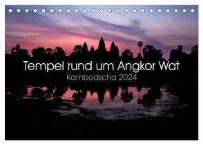 Tempel rund um Angkor Wat (Tischkalender 2024 DIN A5 quer), CALVENDO Monatskalender von Wolf,  Jürgen