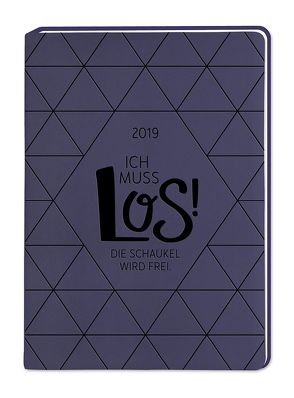 Terminplaner Lederlook A6 „Aubergine (Ich muss los)“ 2019