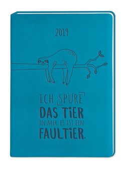 Terminplaner Lederlook A6 „Petrol (Faultier)“ 2019