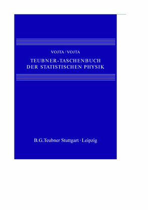 Teubner-Taschenbuch der statistischen Physik von Vojta,  Günter, Vojta,  Matthias