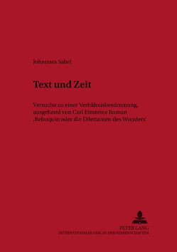 Text und Zeit von Sabel,  Johannes