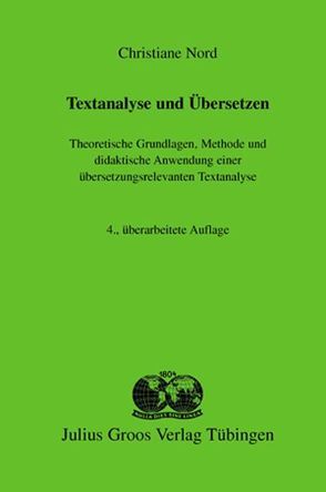 Textanalyse und Übersetzen von Nord,  Christiane