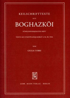 Texte aus Stadtplanquadrat L/18, III. Teil von Torri,  Giulia