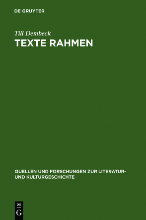 Texte rahmen von Dembeck,  Till