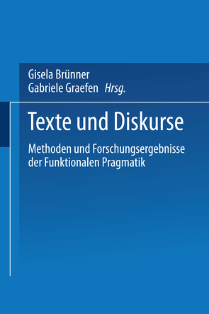 Texte und Diskurse von Brünner,  Gisela, Graefen,  Gabriele