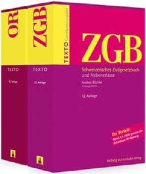 Texto Kombipaket ZGB, OR von Büchler,  Andrea, Schulin,  Hermann, Vogt,  Nedim Peter