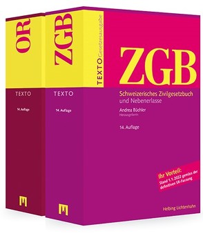 TEXTO Kombipaket ZGB, OR von Büchler,  Andrea, Widmer Lüchinger,  Corinne