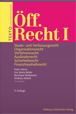 Texto Öff. Recht I von Belser Wyss,  Eva Maria, Hänni,  Peter, Stöckli,  Andreas, Waldmann,  Bernhard