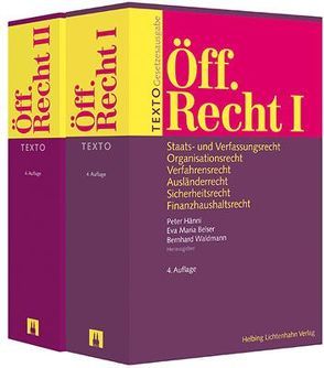 TEXTO Öff. Recht I + II von Belser,  Eva Maria, Hänni,  Julia, Hänni,  Peter, Jaag,  Tobias, Waldmann,  Bernhard